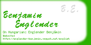 benjamin englender business card